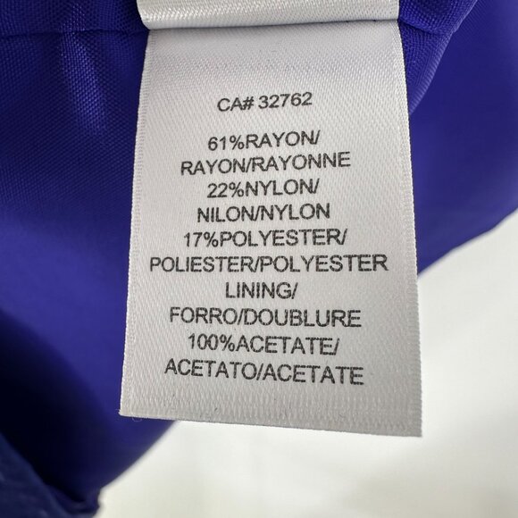 Laundry by Shelli Segal Embellished Halter Cocktail Dress 12 Mini Beaded Blue - Picture 11 of 13